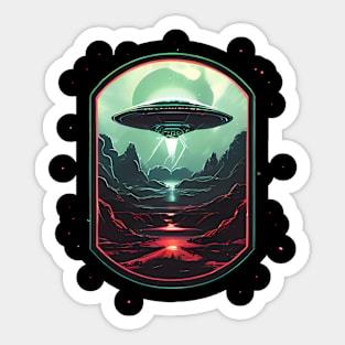 alien ship Sticker